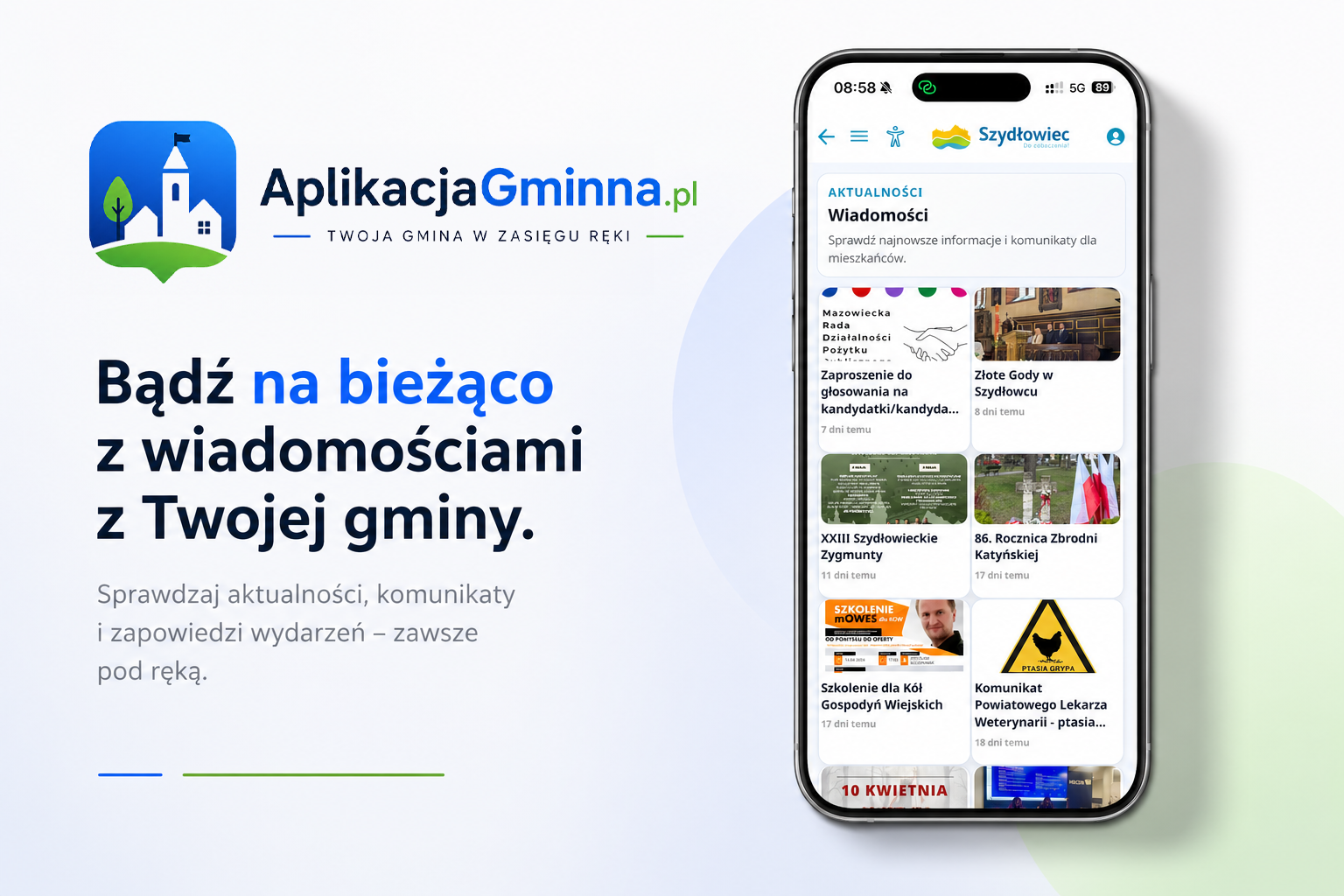 Aktualności - aplikacja mobilna dla gmin